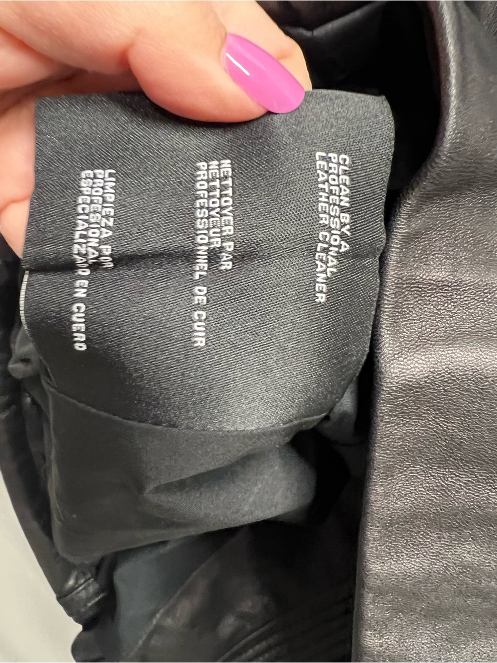 Michael Kors Black Leather Asymmetrical Zip Moto Jacket Size S - Picture 10 of 12